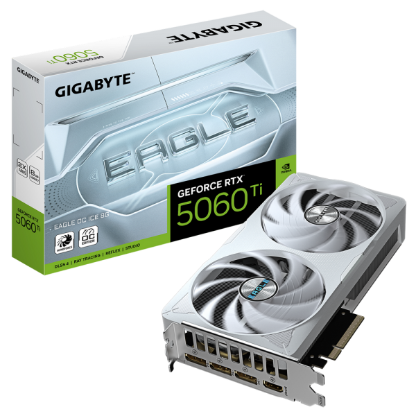 Видеокарта Gigabyte RTX5060Ti EAGLE OC ICE 8GB GDDR7 128bit 3xDP HDMI 2FAN RTL
