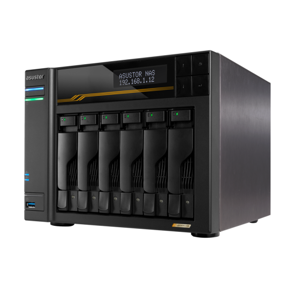 Платформа СХД ASUSTOR AS6806T 6 Bay (Max.18) 4xM.2 2x5GLAN 2x10GLAN 16GB (Max.64GB) DDR5 2xUSB-C 3xUSB