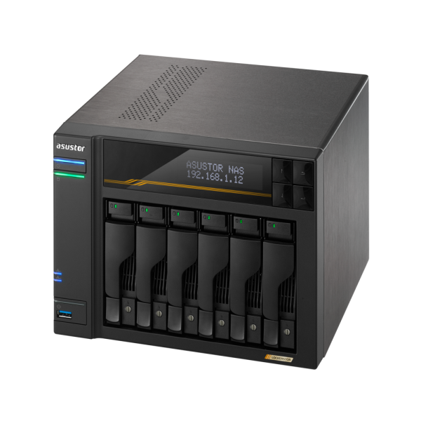 Платформа СХД ASUSTOR AS6806T 6 Bay (Max.18) 4xM.2 2x5GLAN 2x10GLAN 16GB (Max.64GB) DDR5 2xUSB-C 3xUSB