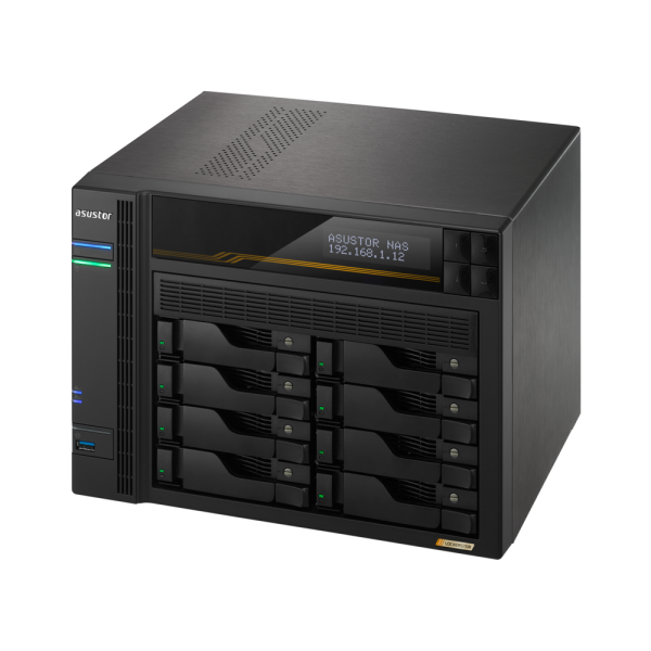 Платформа СХД ASUSTOR AS6808T 8 Bay (Max.20) 4xM.2 2x5GLAN 2x10GLAN 16GB (Max.64GB) DDR5 2xUSB-C 3xUSB