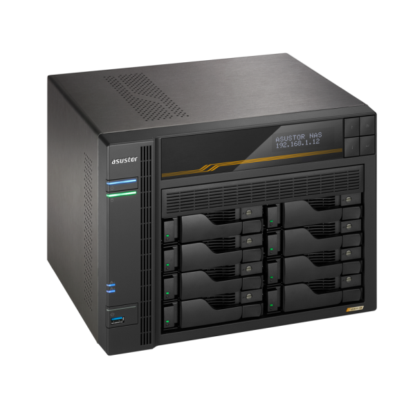 Платформа СХД ASUSTOR AS6808T 8 Bay (Max.20) 4xM.2 2x5GLAN 2x10GLAN 16GB (Max.64GB) DDR5 2xUSB-C 3xUSB