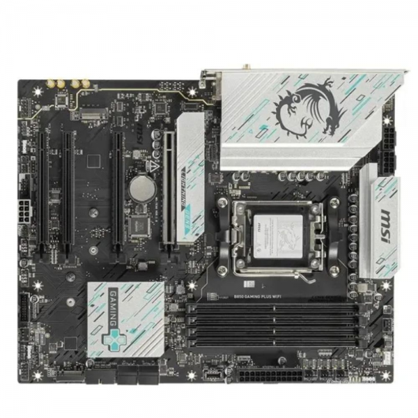 Материнская плата MSI Bad Pack B850 GAMING PLUS WIFI B850, AM5, 4*DDR5, 4*PCIEx16, 3*M.2, 3*TypeC, 1*USB3.2Gen2, 5*USB3.2Gen1, 8*USB2.0, 4*SATA3.0, 5G, DP, ATX, RTL