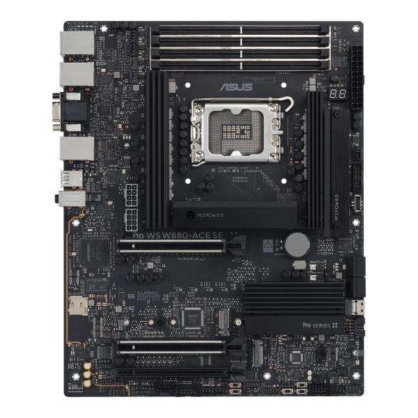 Материнская плата ASUS PRO WS W880-ACE SE LGA 1851 ATX 4xDDR5 3xPCIEx16 4xM.2 Thunderbolt USB-C HDMI VGA 2x2.5GLAN