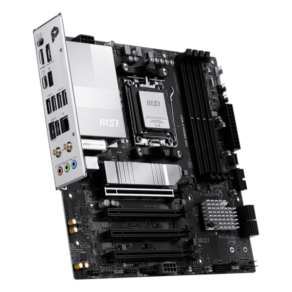 Материнская плата MSI PRO B850M-P WIFI B850, AM5, 4*DDR5, 4*PCIEx16, 3*M.2, 3*TypeC, 1*USB3.2Gen2, 5*USB3.2Gen1, 8*USB2.0, 4*SATA3.0, 5G, HDMI, ATX, RTL