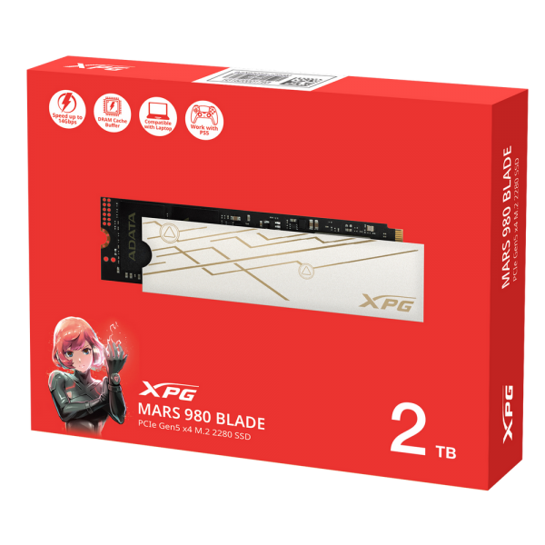 Твердотельный накопитель SSD ADATA M.2 2280 2TB XPG MARS 980 BLADE PCIe 5.0 x4