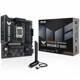 Материнская плата ASUS TUF GAMING B850M-E WIFI AM5 mATX 4хDDR5 PCIEx16 PCIEx1 3xM.2 USB-C 2хDP HDMI 2.5GLAN Wi-Fi 6Е