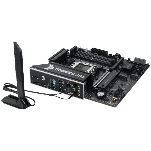 Материнская плата ASUS TUF GAMING B850M-E WIFI AM5 mATX 4хDDR5 PCIEx16 PCIEx1 3xM.2 USB-C 2хDP HDMI 2.5GLAN Wi-Fi 6Е