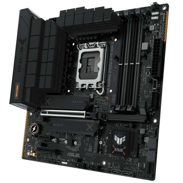 Материнская плата ASUS TUF GAMING B760M-PLUS WIFI II LGA1700 mATX 4xDDR5 PCIEx16 PCIEx4 PCIEx1 3xM.2 USB-C DP HDMI 2.5GLAN Wi-Fi 6E