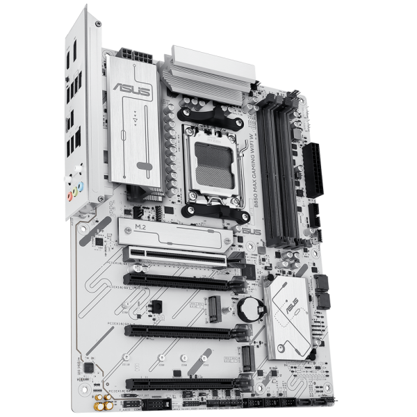Материнская плата ASUS B850 MAX GAMING WIFI W AM5 ATX 4xDDR5 4xPCIEx16 3xM.2 USB-C DP HDMI 2.5GLAN Wi-Fi 6E