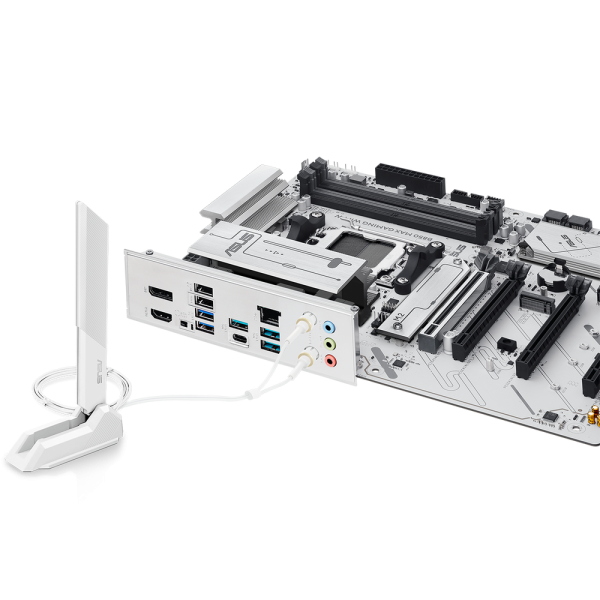 Материнская плата ASUS B850 MAX GAMING WIFI W AM5 ATX 4xDDR5 4xPCIEx16 3xM.2 USB-C DP HDMI 2.5GLAN Wi-Fi 6E