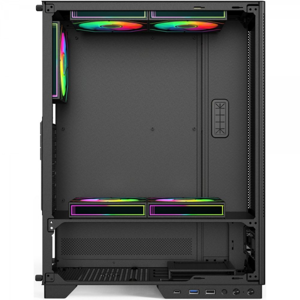 Корпус для ПК ACD Citadel 108DB ATX, Type-C + 2 X USB ports + HD audio combo, Mesh, TG, Black