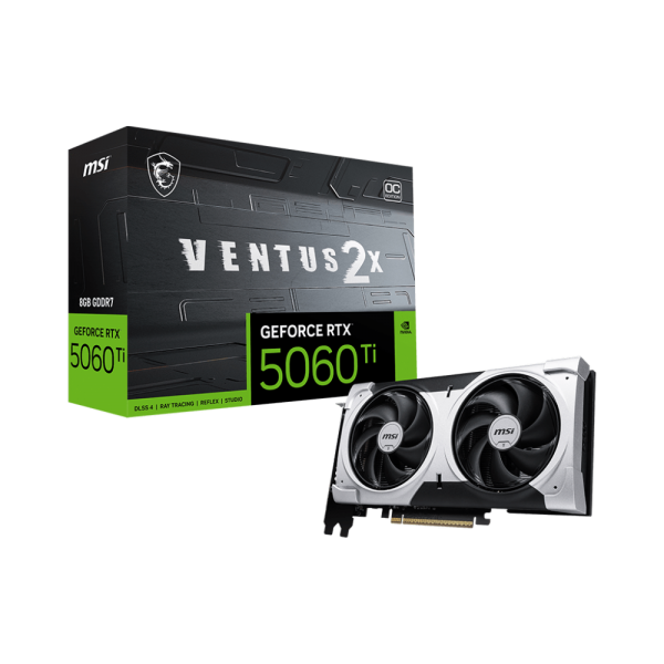 Видеокарта MSI RTX5060Ti VENTUS 2X OC PLUS 8GB GDDR7 128bit 3xDP HDMI 2FAN RTL