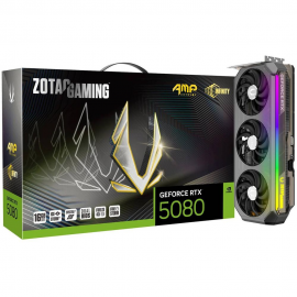 Видеокарта Zotac RTX5080 AMP EXTREME INFINITY 16GB GDDR7 256 3xDP HDMI 3FAN PREMIUM PACK