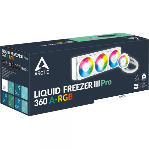 Жидкостная система охлаждения Arctic Cooling Liquid Freezer III Pro 360 ARGB White Multi Compatible All-In-One CPU Water Cooler (ACFRE00188A)