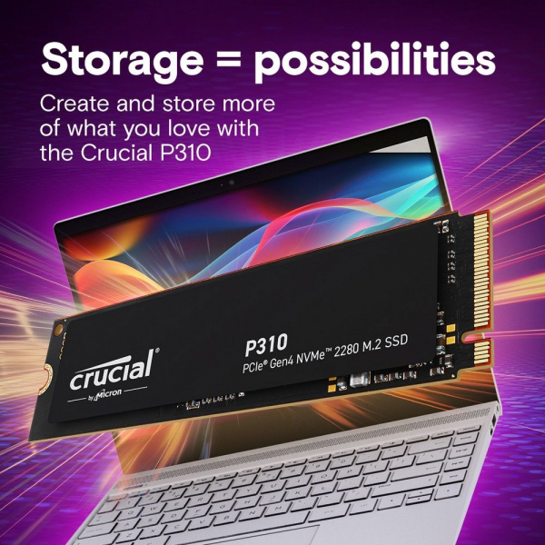 Твердотельный накопитель SSD Crucial P310 500GB PCIe Gen4 NVMe 2280 M.2 SSD CT500P310SSD8