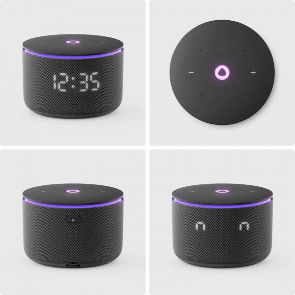 Умная колонка Яндекс Станция Мини 3 Про с Алисой, Zigbee, черный ( YNDX00059BLK)