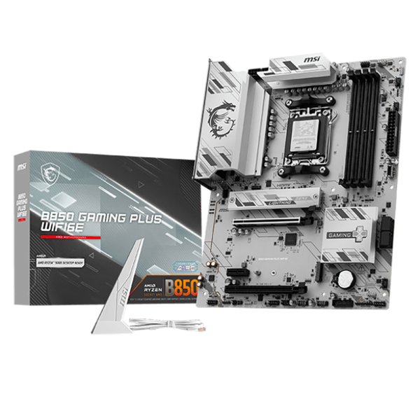 Материнская плата MSI B850 GAMING PLUS WIFI6E B850, AM5, 4*DDR5, 2*PCIEx16, 1*PCIEx1, 2*M.2, 2*TypeC, 3*USB3.2Gen2, 6*USB3.2Gen1, 4*USB2.0, 4*SATA3.0, 2.5G, DP, HDMI, ATX, RTL