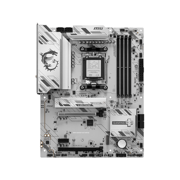 Материнская плата MSI B850 GAMING PLUS WIFI6E B850, AM5, 4*DDR5, 2*PCIEx16, 1*PCIEx1, 2*M.2, 2*TypeC, 3*USB3.2Gen2, 6*USB3.2Gen1, 4*USB2.0, 4*SATA3.0, 2.5G, DP, HDMI, ATX, RTL
