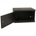 Шкаф Hyperline WRline WR-TW-0666-SR-RAL9004 настенный 19-дюймовый (19"), 6U, 367x600х600мм, цельнометаллическая дверь с замком, цвет черный (RAL9004) (разобранный)