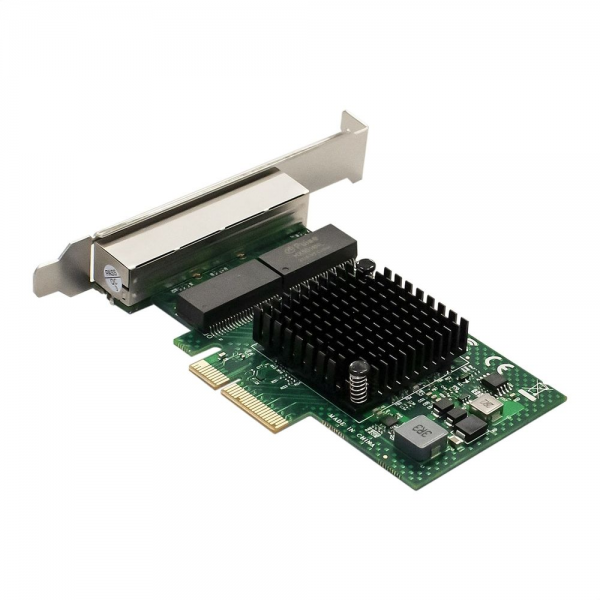 Сетевой адаптер ExeGate EXE-BCM5719 (PCI-E x4 v2.0, порты 4xRJ45, 10/100/1000Mbps, Gigabit Chipset B)