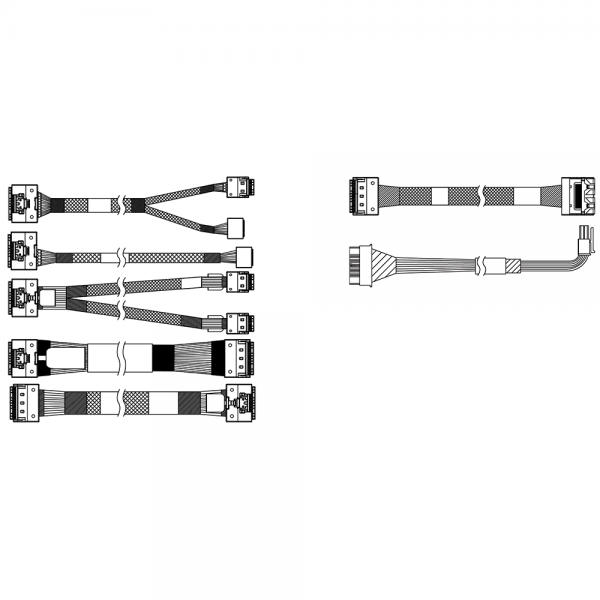 Комплектующие корпусов Lenovo ThinkSystem SR650 V3 2.5" Chassis Front BP2 SAS/SATA Cable Kit