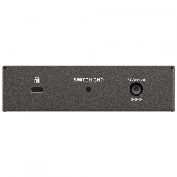 Коммутатор D-Link DGS-1005P/B3A с 5 портами 10/100/1000Base-T (4 порта PoE 802.3af/at, PoE‑бюджет 60 Вт)