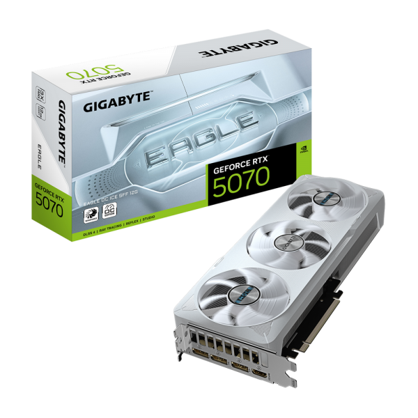 Видеокарта Gigabyte Bad Pack RTX5070 EAGLE OC ICE SFF 12GB GDDR7 192bit 3xDP HDMI 3FAN RTL bp