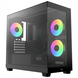 Корпус для ПК Case Ocypus Gamma C52 BK ARGB mATX / win / black / 3 ARGB fans / no PSU / Tempered Glass