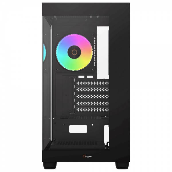 Корпус для ПК Case Ocypus Gamma C52 BK ARGB mATX / win / black / 3 ARGB fans / no PSU / Tempered Glass