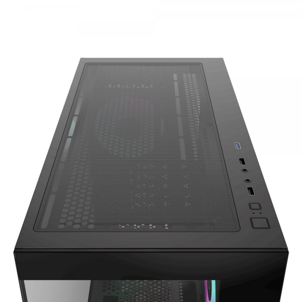 Корпус для ПК Case Ocypus Gamma C52 BK ARGB mATX / win / black / 3 ARGB fans / no PSU / Tempered Glass