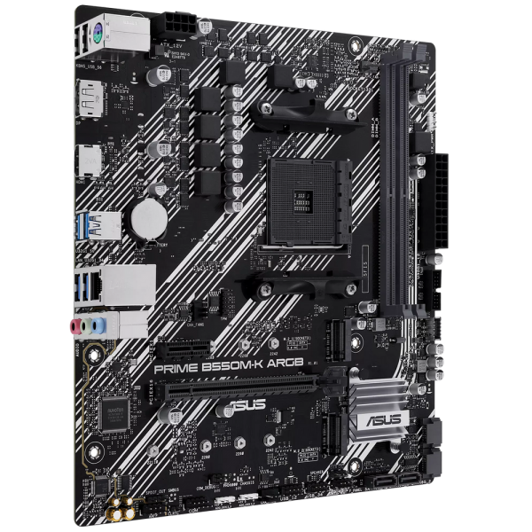 Материнская плата ASUS PRIME B550M-K ARGB AM4 mATX 2xDDR4 PCIEx16 PICEx1 2xM.2 DP HDMI GLAN