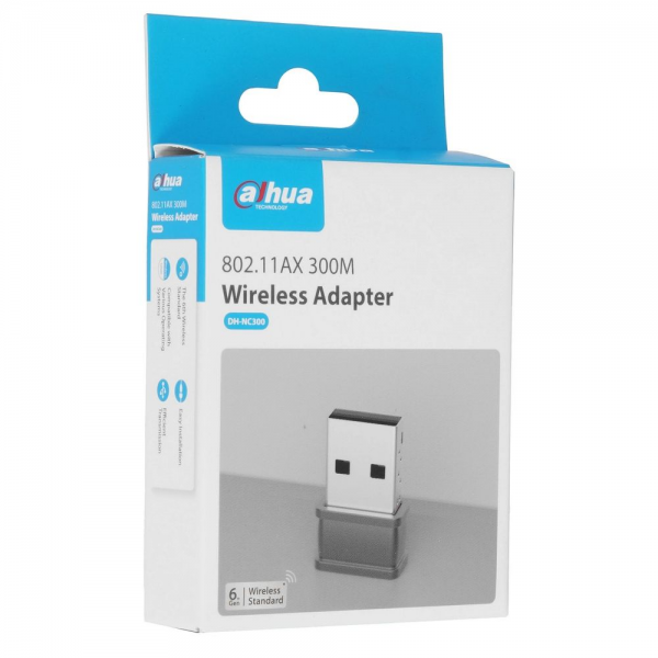 Адаптер беспроводной связи (Wi-Fi) Dahua 802.11AX 300M WIRELESS ADAPTER Supports driver-free installation of Windows10.