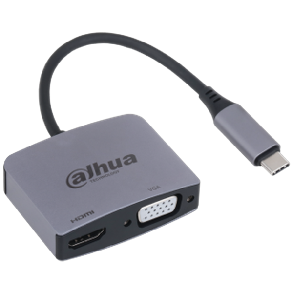 Концентратор Dahua 2-in-1 Adapter USB 3.1 Type-C to HDMI + VGA Docking Station