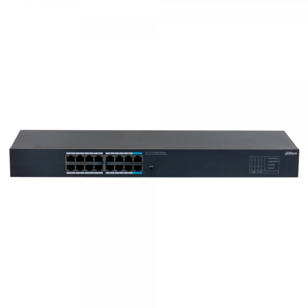 Коммутатор Dahua 16-port Gigabit RJ45 Non-PoE Switch, Metal case