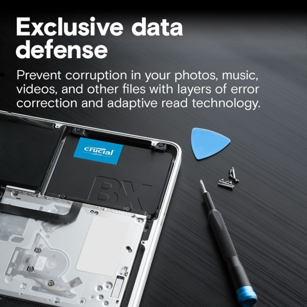 Твердотельный накопитель SSD Crucial 2.5" 4000GB BX500 Client SSD CT4000BX500SSD1 7mm, SATA3, 3D TLC, R/W 560/510MB/s, IOPs 95 TBW 1000, DWPD 0.23