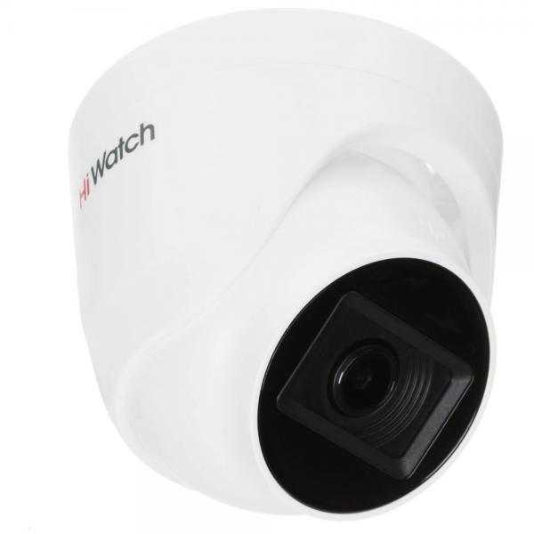 Камера видеонаблюдения 2 Мп бюджетная купольнвя HD-TVI камера HiWatch HDC-T020-P(B) (2.8mm) с ИК-подсветкой