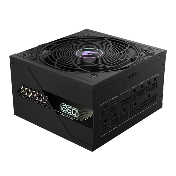 Блок питания ПК Gigabyte AE850PM PG5 850W, 80Plus, Platinum, Полностью модульный, PCIe Gen 5.1, ATX 3.0 compatible.