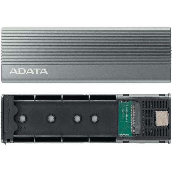 Корпус для HDD/SSD M.2 ADATA External SSD Enclosure EC680 USB 3.2 Gen2, NVMe/SATA, RGB, Titanium Grey, RTL