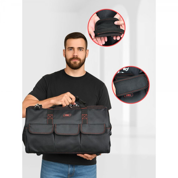 Сумка для инструментов Deli DL430904 "Black Edition"