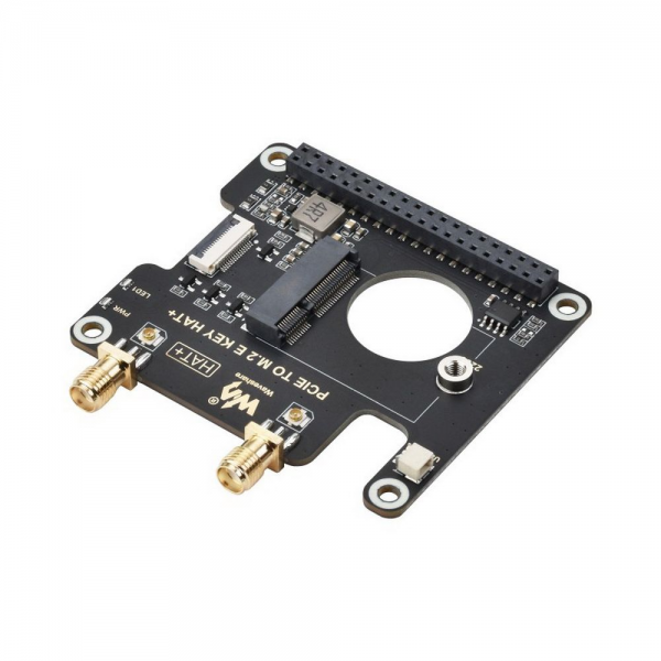 Плата интерфейсная набор ACD Waveshare PCIe To M.2 E KEY HAT for Raspberry Pi 5 , Compatible With NGFF (M.2 E Key) Wireless NIC, Supports USB Bluetooth Connection, HAT+ Standard, Raspberry Pi 5 PCIe HAT