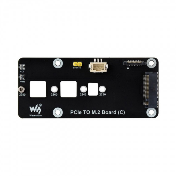 Плата интерфейсная ACD Waveshare PCIe To M.2 Adapter Board (C) for Raspberry Pi 5 , Supports NVMe Protocol M.2 Solid State Drive, High-speed Reading/Writing