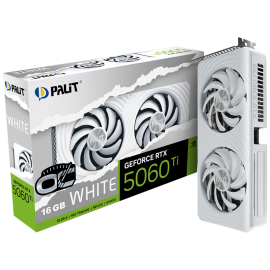 Видеокарта Palit RTX5060Ti WHITE OC 16GB GDDR7 128bit 3xDP HDMI 2FAN RTL