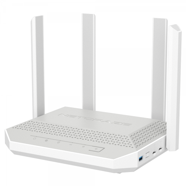 Маршрутизатор (Keenetic) Netcraze Hopper 4G+ (NC-2312) Гигабитный интернет-центр с модемом 4G+, двумя слотами для SIM-карт, Mesh Wi-Fi 6 AX3000, 5-портовым Smart-коммутатором и многофункциональным портом USB 3.0