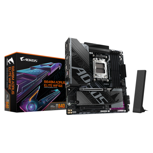 Материнская плата Gigabyte B840M AORUS ELITE WIFI6E, RTL
