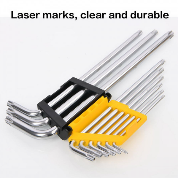 Набор шестигранных ключей "TORX" сверхдлинных Deli DL3095 9шт размеры Т10,Т15,Т20,Т25,Т27,Т30,Т40,Т45,Т50, пластиковый держатель
