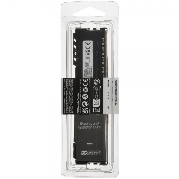 Модуль памяти Kingston 16GB DDR4 3200 DIMM FURY Beast Black Gaming Memory KF432C16BB1/16WP Non-ECC, CL16, 1.35V, 1Gx8,