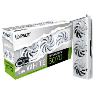 Видеокарта Palit RTX5070 WHITE OC 12GB GDDR7 192bit 3xDP HDMI 3FAN RTL