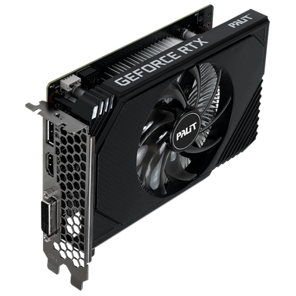 Видеокарта Palit RTX3050 STORMX 6GB GDDR6 96bit DVI DP HDMI 1FAN ITX RTL
