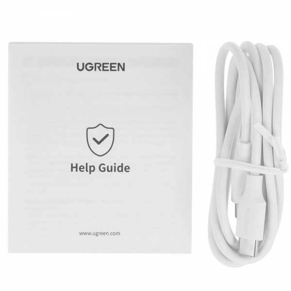 Беспроводное зарядное устройство 2-в-1 UGREEN W528 (45055) 2-in-1 Wireless Charger for Iphone 7.5W & AirPods с кабелем USB-C-USB-C. Цвет: белый