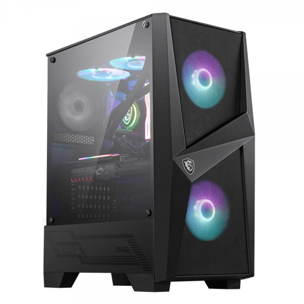 Корпус для ПК MSI Bad Pack MAG FORGE 100R Mid-Tower, ATX, 2xUSB 3.2, Audio I/O,2x120mm ARGB Fan,1x120mm black Fan,6-ch Light controller, Front metal MESH, Up to 330mm GPU, Tempered Glass (676407), 306-7G03R21-809 / 306-7G03R43-HH9
